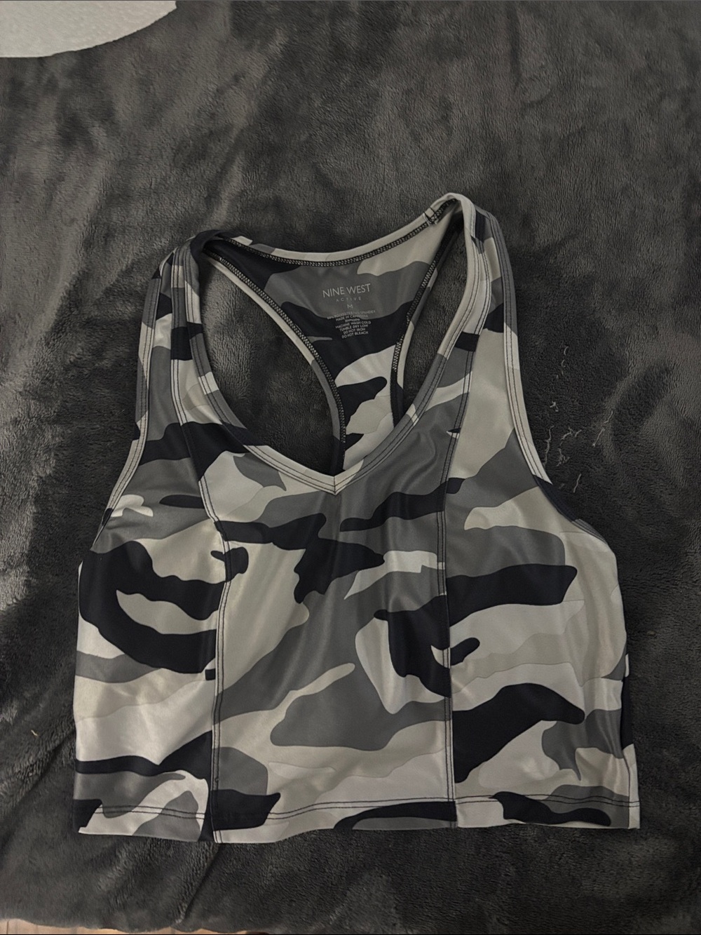 Nine West Camo Sports Bra Top